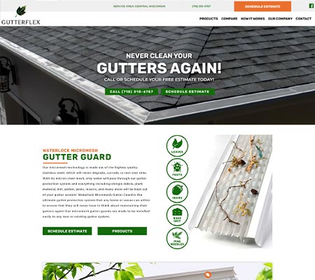 Examples of our work, 240 Group creates small business home and garden website design in Appleton.